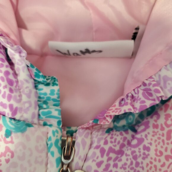 Vintage Kids Headquarters Girls 6X Floral Cheata Print Puffer Hooded ZipUp Vest - Picture 11 of 12